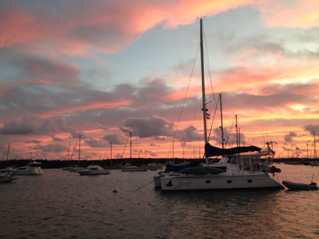 sunset in the neighborhood